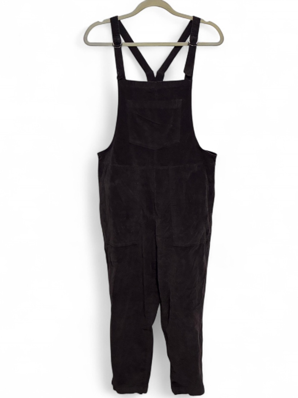 aerie Dark Brown Velour Overalls